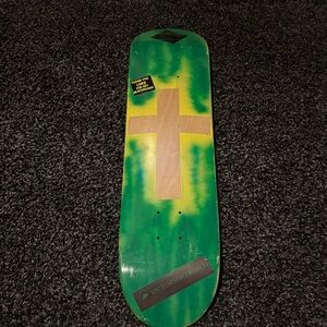 Green and Yellow Kids Skateboard Deck